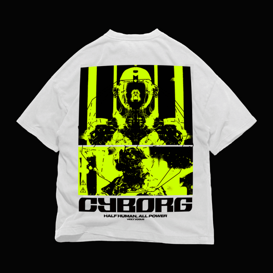 CyBorg - Half Human All Power Oversize Tees